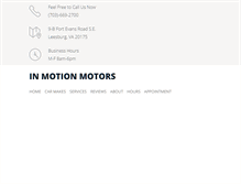 Tablet Screenshot of inmotionmotors.us